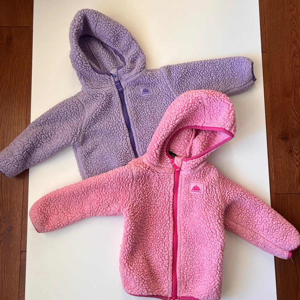 Snowy girls fleece jackets 18 months
